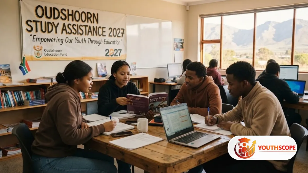 Young South African student studying at a tertiary education setting.