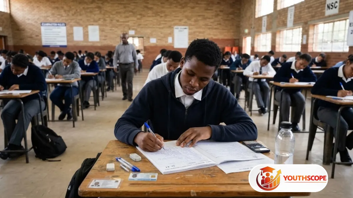South African adult learner preparing for a Senior Certificate matric rewrite