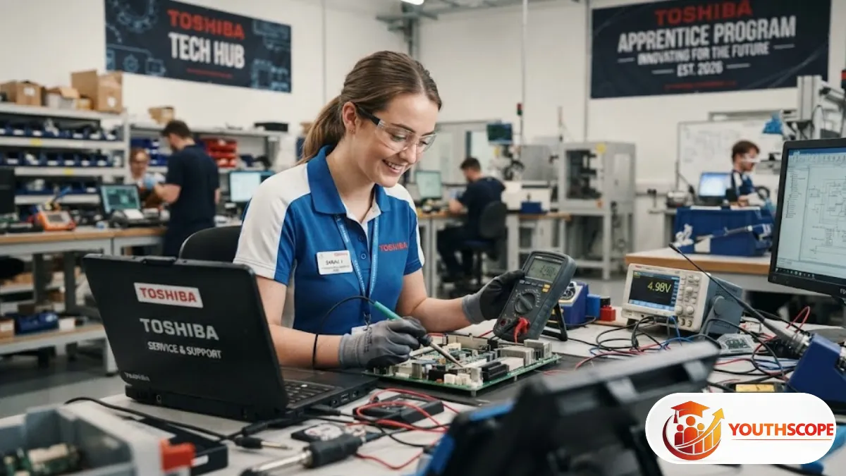Young South African technical learner working on office equipment in a workshop