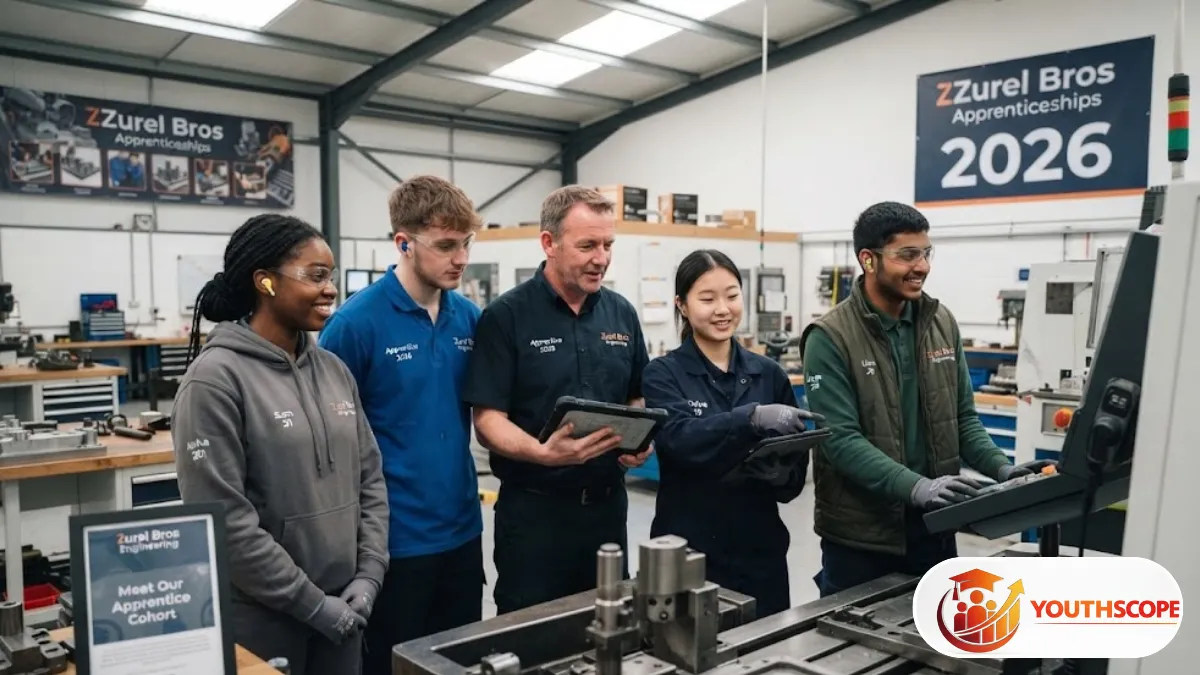Young South African apprentice learning mechanical maintenance in an industrial workshop